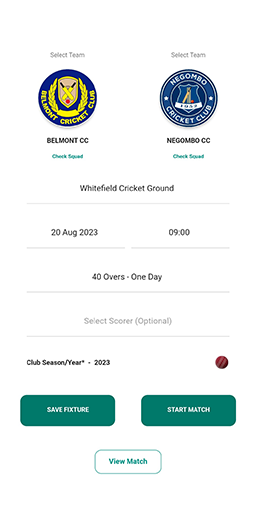 Scoring Start Match Image
